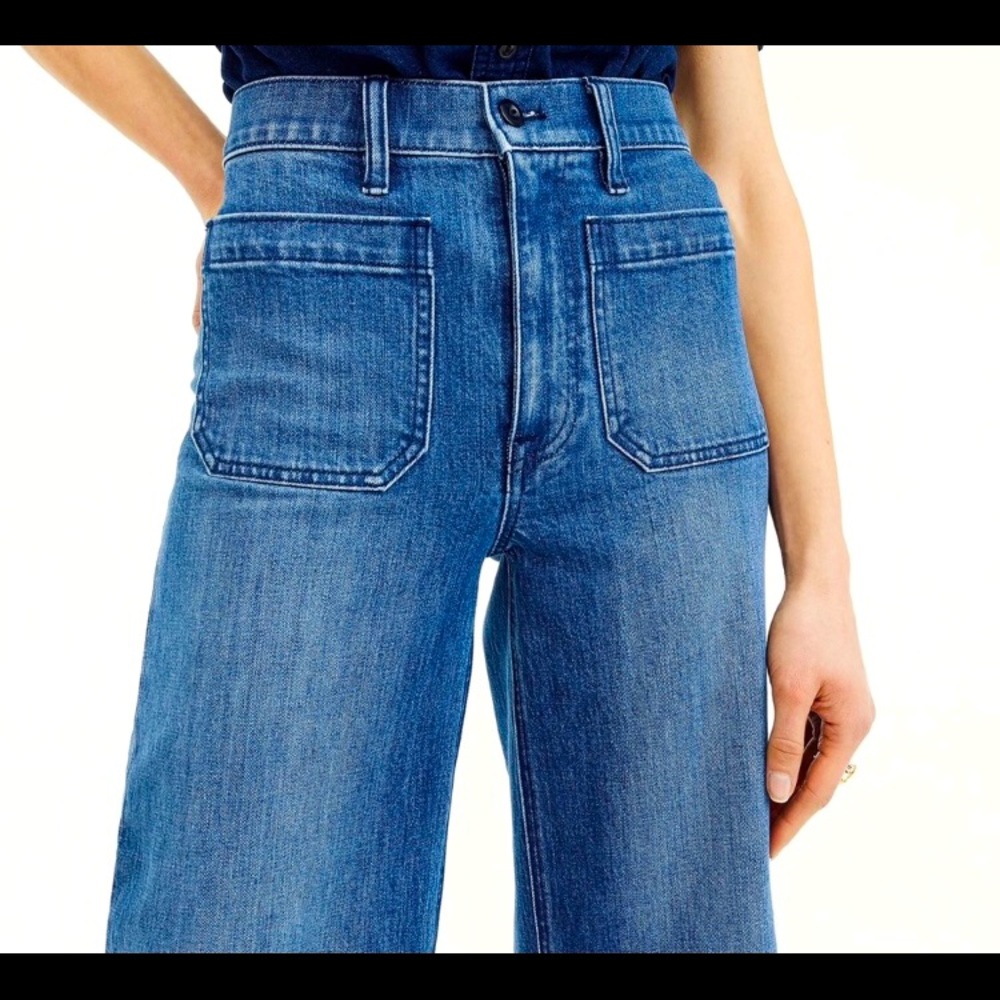 Wide leg crop jeans